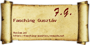 Fasching Gusztáv névjegykártya