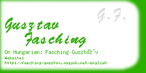 gusztav fasching business card